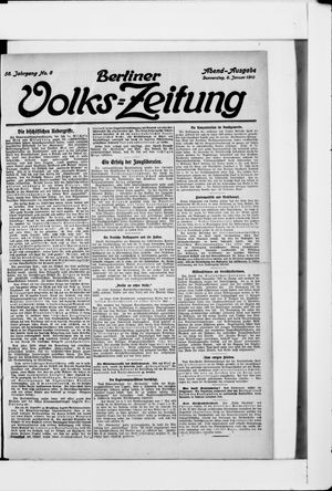 Berliner Volkszeitung vom 06.01.1910