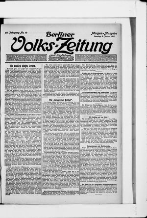 Berliner Volkszeitung vom 09.01.1910
