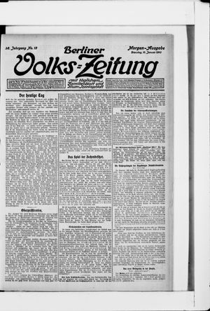 Berliner Volkszeitung vom 11.01.1910