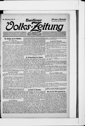 Berliner Volkszeitung vom 13.01.1910