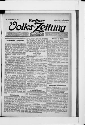 Berliner Volkszeitung on Jan 15, 1910
