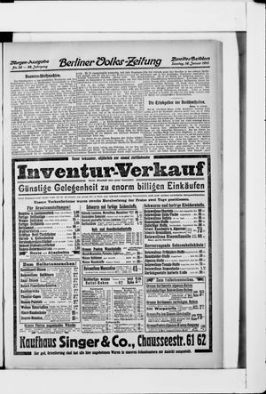 Berliner Volkszeitung vom 16.01.1910