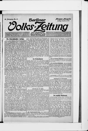 Berliner Volkszeitung on Jan 21, 1910