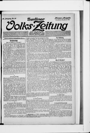 Berliner Volkszeitung vom 22.01.1910