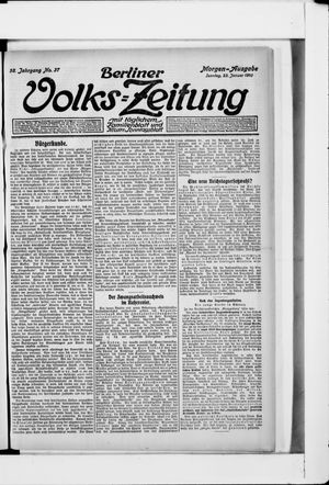 Berliner Volkszeitung vom 23.01.1910