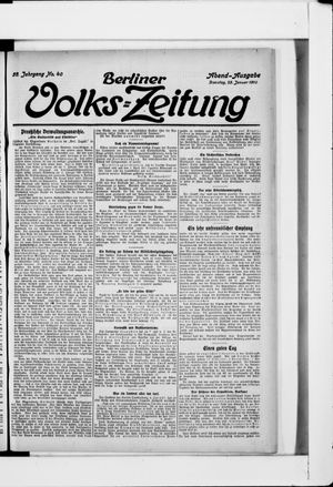 Berliner Volkszeitung vom 25.01.1910