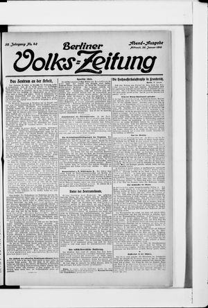 Berliner Volkszeitung vom 26.01.1910