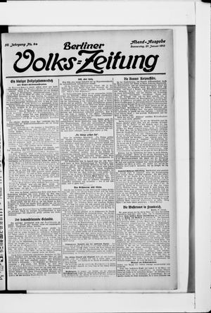 Berliner Volkszeitung vom 27.01.1910
