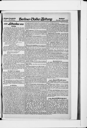 Berliner Volkszeitung vom 01.02.1910