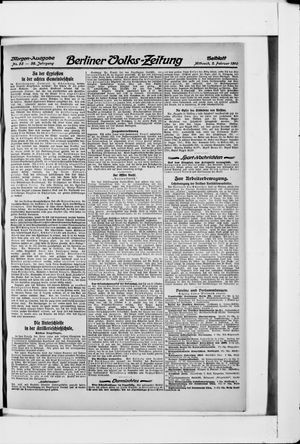 Berliner Volkszeitung vom 02.02.1910