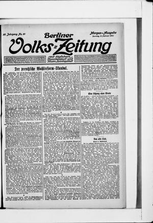 Berliner Volkszeitung on Feb 6, 1910