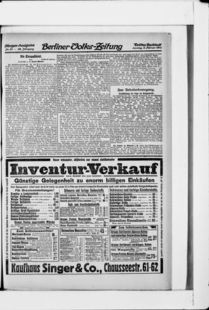 Berliner Volkszeitung vom 06.02.1910