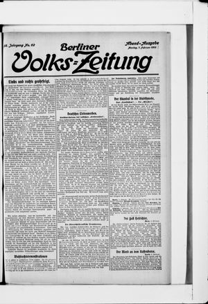 Berliner Volkszeitung vom 07.02.1910