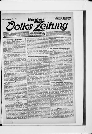 Berliner Volkszeitung vom 10.02.1910