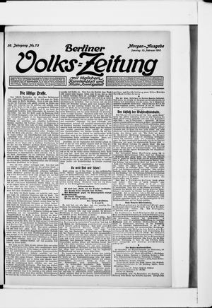 Berliner Volkszeitung vom 13.02.1910