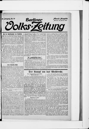 Berliner Volkszeitung vom 16.02.1910