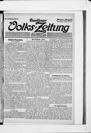 Berliner Volkszeitung on Feb 17, 1910