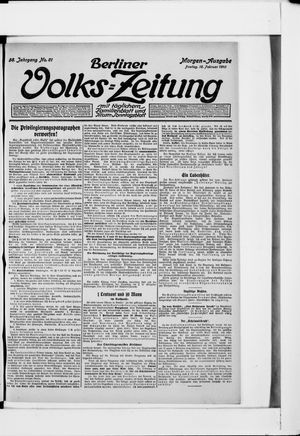 Berliner Volkszeitung vom 18.02.1910