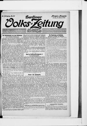 Berliner Volkszeitung vom 20.02.1910