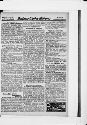 Berliner Volkszeitung vom 23.02.1910