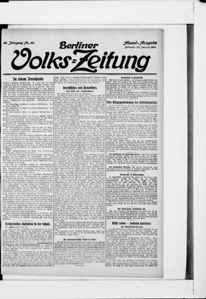 Berliner Volkszeitung vom 23.02.1910