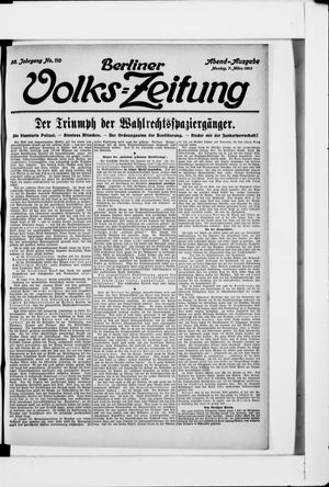 Berliner Volkszeitung vom 07.03.1910