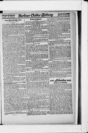 Berliner Volkszeitung vom 13.04.1910