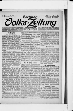 Berliner Volkszeitung on Apr 14, 1910