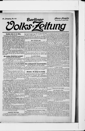 Berliner Volkszeitung vom 14.04.1910