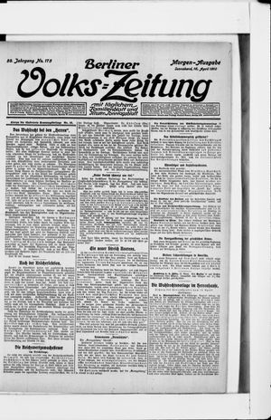 Berliner Volkszeitung vom 16.04.1910