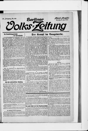 Berliner Volkszeitung on Apr 19, 1910