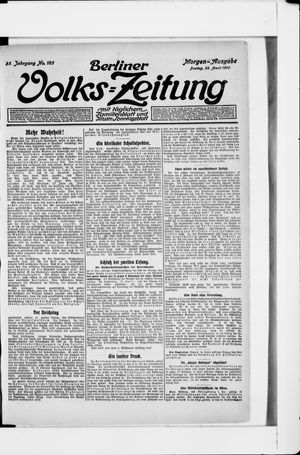 Berliner Volkszeitung on Apr 22, 1910