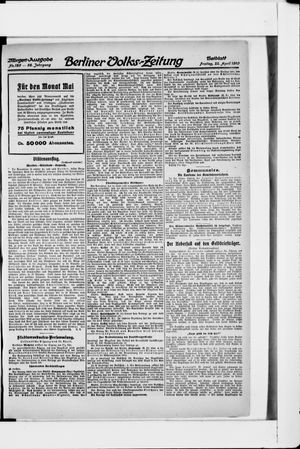 Berliner Volkszeitung vom 22.04.1910