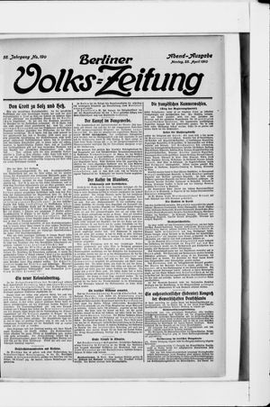Berliner Volkszeitung vom 25.04.1910