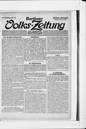 Berliner Volkszeitung vom 27.04.1910