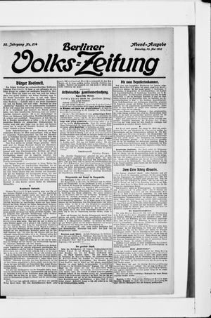 Berliner Volkszeitung vom 10.05.1910