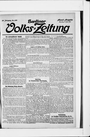 Berliner Volkszeitung vom 17.05.1910