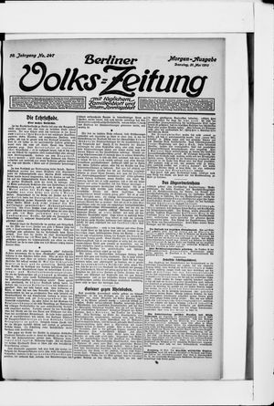 Berliner Volkszeitung vom 31.05.1910