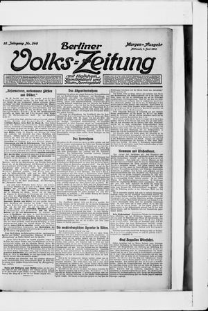 Berliner Volkszeitung vom 01.06.1910