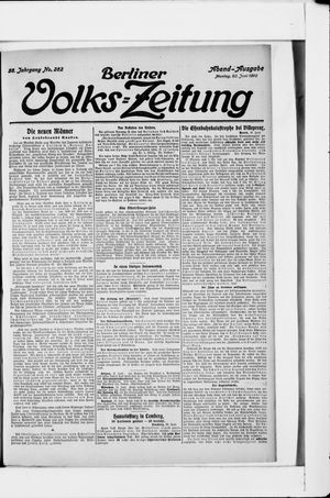 Berliner Volkszeitung on Jun 20, 1910