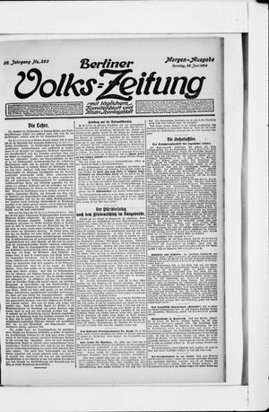 Berliner Volkszeitung vom 26.06.1910