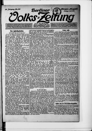 Berliner Volkszeitung vom 01.07.1910