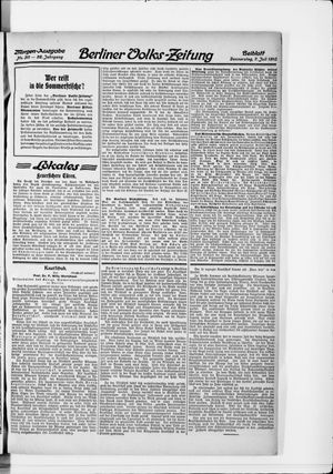 Berliner Volkszeitung vom 07.07.1910