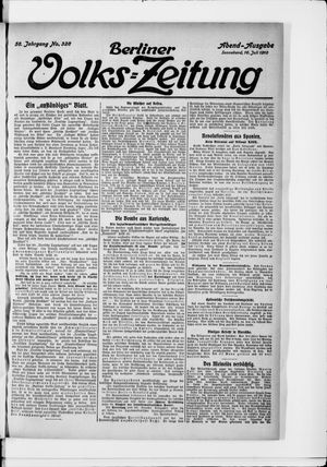 Berliner Volkszeitung vom 16.07.1910