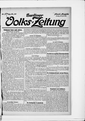 Berliner Volkszeitung vom 22.07.1910