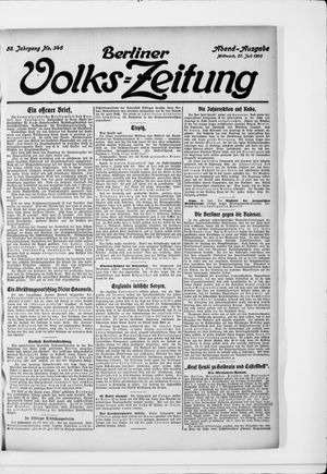 Berliner Volkszeitung vom 27.07.1910
