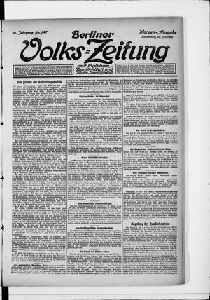 Berliner Volkszeitung vom 28.07.1910