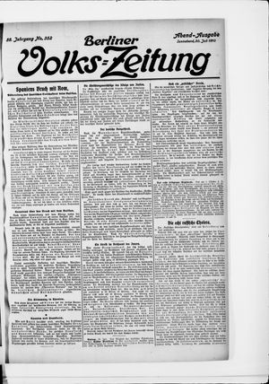 Berliner Volkszeitung vom 30.07.1910
