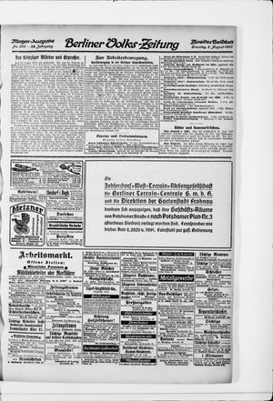 Berliner Volkszeitung vom 02.08.1910