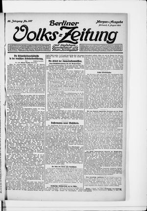 Berliner Volkszeitung on Aug 3, 1910